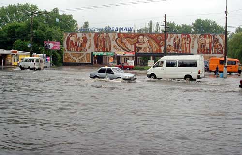 Мой город во время ливня