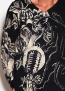 Christian Audigier. Panther Heart Knitted V-Neck Pull Over. $211