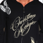 Christian Audigier. Racer Skull Los Angeles Knitted Zip-Up Hoody. $242