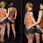 Фестиваль татуировок и модификаций тела в Сиднее. Кимико и Юзен из Тайваня.