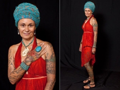 Фестиваль татуировок и модификаций тела в Сиднее. Мишель Доусон