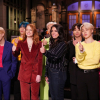 Celebrities 2019. Emma Stone, Cecily Strong, and BTS on Saturday Night Live